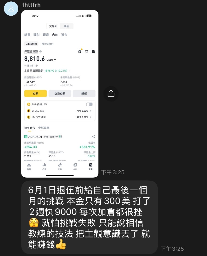 學員見證 - 300美打2週快9000